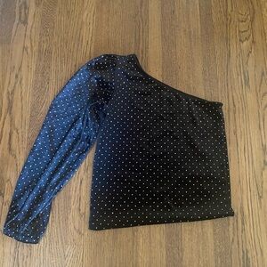 Zara girls sequin asymmetrical long sleeve top